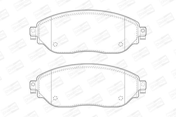 Jeu de 4 plaquettes de frein CHAMPION  ref. 573656CH