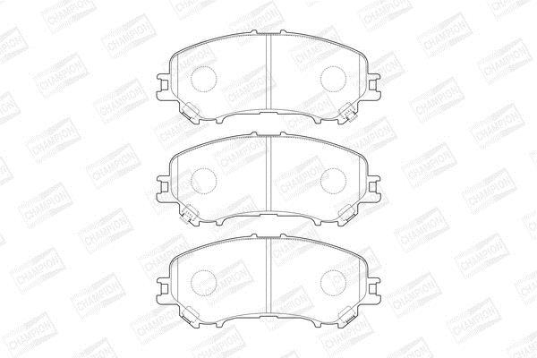 Jeu de 4 plaquettes de frein CHAMPION ref. 573659CH