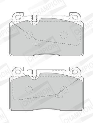 Jeu de 4 plaquettes de frein CHAMPION  ref. 573688CH