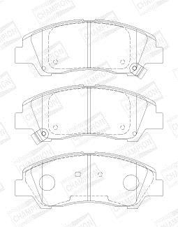 Jeu de 4 plaquettes de frein CHAMPION  ref. 573691CH