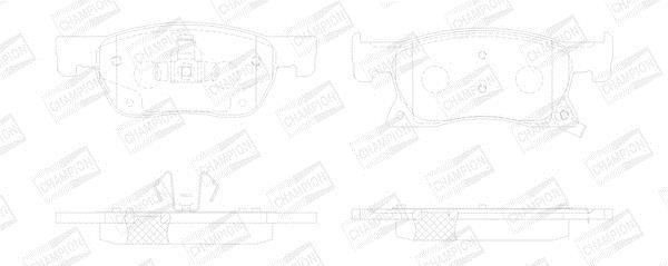 Jeu de 4 plaquettes de frein CHAMPION  ref. 573701CH