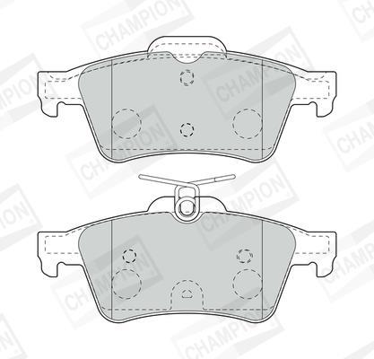 Jogo de 4 pastilhas de travão CHAMPION ref. 573705CH