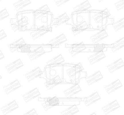 Jeu de 4 plaquettes de frein CHAMPION  ref. 573706CH