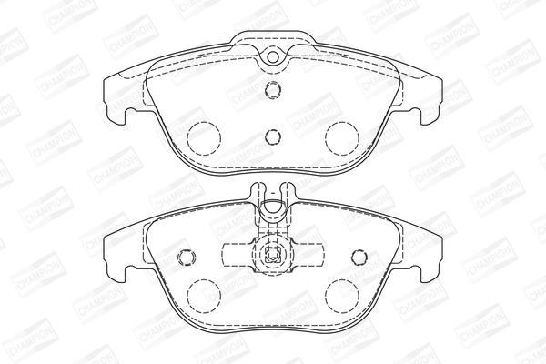 Jeu de 4 plaquettes de frein CHAMPION  ref. 573735CH