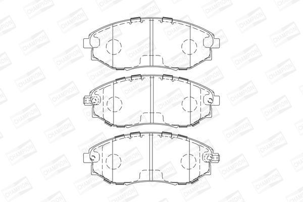 Jeu de 4 plaquettes de frein CHAMPION ref. 573751CH