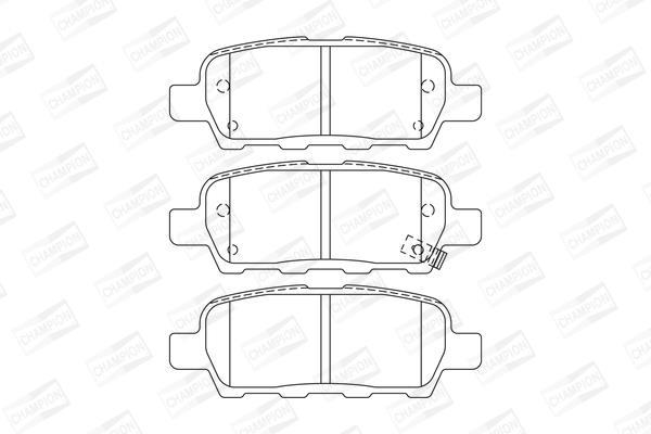 Jeu de 4 plaquettes de frein CHAMPION  ref. 573754CH