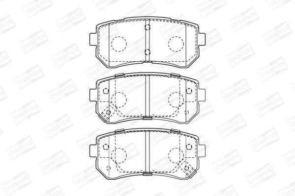 Jeu de 4 plaquettes de frein CHAMPION  ref. 573757CH