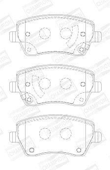 Jeu de 4 plaquettes de frein CHAMPION ref. 573770CH