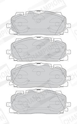 Jeu de 4 plaquettes de frein CHAMPION ref. 573773CH