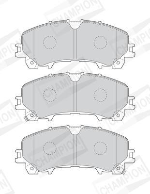 Jeu de 4 plaquettes de frein CHAMPION  ref. 573789CH