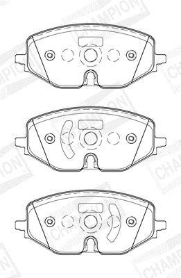 Jeu de 4 plaquettes de frein CHAMPION  ref. 573904CH