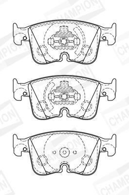 Jeu de 4 plaquettes de frein CHAMPION ref. 574084CH