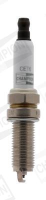 Jeu de 4 bougies d'allumage CHAMPION  ref. CET6SB