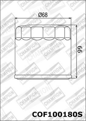 Filtro de aceite CHAMPION ref. COF100180S