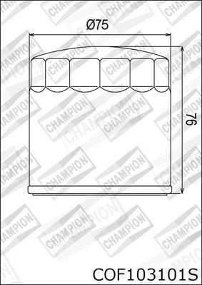 Filtro de aceite CHAMPION COF103101S