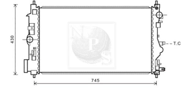 Radiateur moteur (Radiateur de refroidissement) NIPPON PIECES SERVICES ref. D156O25
