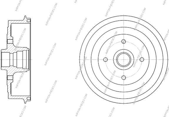 Tambour de frein NIPPON PIECES SERVICES ref. D340O02