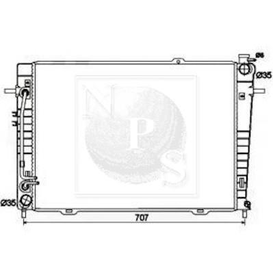 Radiateur moteur (Radiateur de refroidissement) NIPPON PIECES SERVICES ref. H156I26