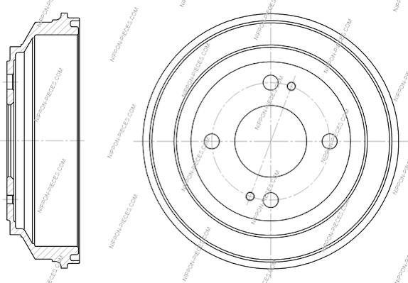Tambour de frein NIPPON PIECES SERVICES ref. H340A00