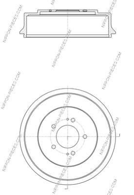 Tambour de frein NIPPON PIECES SERVICES ref. H340I01