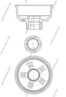 Tambour de frein NIPPON PIECES SERVICES ref. K340A05