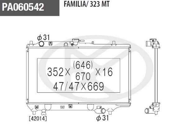 Radiateur moteur (Radiateur de refroidissement) NIPPON PIECES SERVICES ref. M156A21