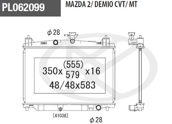 Radiateur moteur (Radiateur de refroidissement) NIPPON PIECES SERVICES ref. M156A68