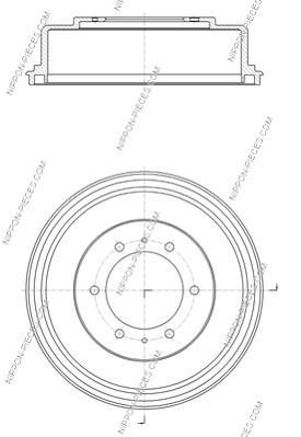 Tambour de frein NIPPON PIECES SERVICES ref. M340I04