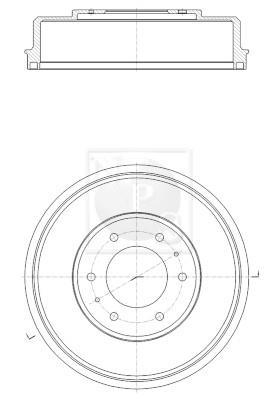 Tambour de frein NIPPON PIECES SERVICES ref. M340I05