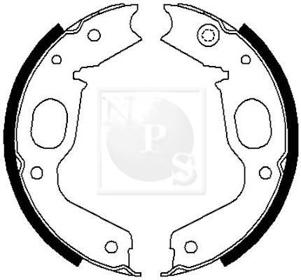 Jeu de mâchoires de frein à main (Mâchoire de frein à main) NIPPON PIECES SERVICES ref. M350I13