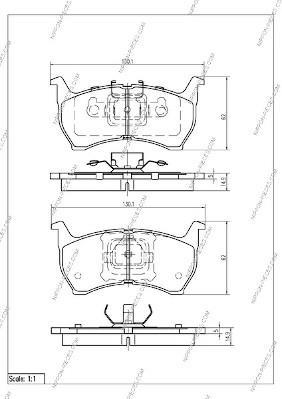 Jeu de 4 plaquettes de frein NIPPON PIECES SERVICES ref. M360A01