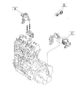 Support moteur (Silent bloc moteur) NIPPON PIECES SERVICES M401A04