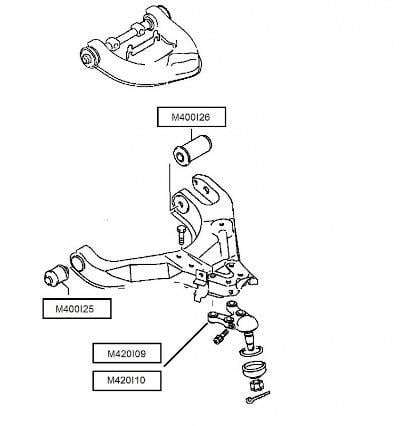 Rotule de suspension (Rotule de pivot) NIPPON PIECES SERVICES M420I10