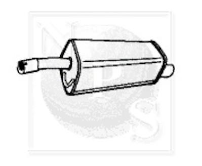 Silencieux arrière (Pot d'échappement) NIPPON PIECES SERVICES ref. M430A224