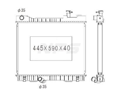 Radiateur moteur (Radiateur de refroidissement) NIPPON PIECES SERVICES ref. N156N127A