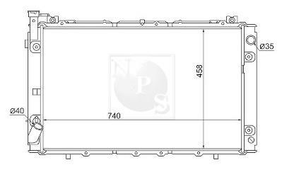 Radiateur moteur (Radiateur de refroidissement) NIPPON PIECES SERVICES ref. N156N64