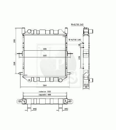 Radiateur moteur (Radiateur de refroidissement) NIPPON PIECES SERVICES ref. N156N95