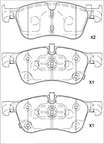 Jeu de 4 plaquettes de frein NIPPON PIECES SERVICES ref. N360N106