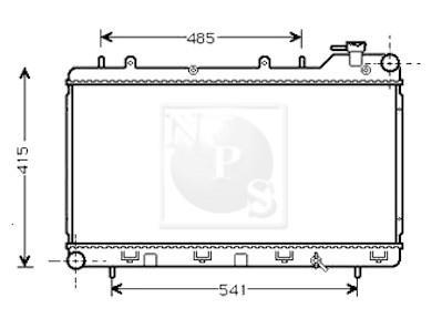 Radiateur moteur (Radiateur de refroidissement) NIPPON PIECES SERVICES ref. S156U11