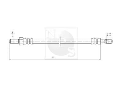 Flexible de frein (Durite de frein) NIPPON PIECES SERVICES S370I09