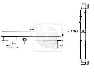 Radiateur moteur (Radiateur de refroidissement) NIPPON PIECES SERVICES ref. T156A109