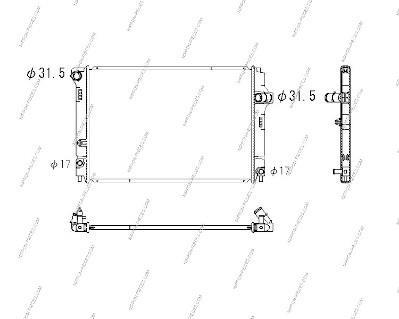 Radiateur moteur (Radiateur de refroidissement) NIPPON PIECES SERVICES ref. T156A182