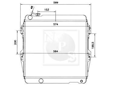Radiateur moteur (Radiateur de refroidissement) NIPPON PIECES SERVICES ref. T156A23