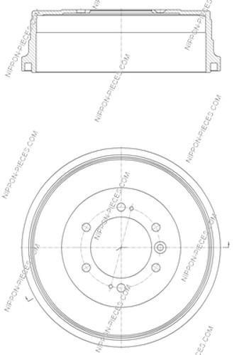 Tambour de frein NIPPON PIECES SERVICES ref. T340A03
