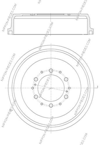 Tambour de frein NIPPON PIECES SERVICES ref. T340A07