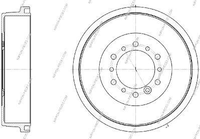 Tambour de frein NIPPON PIECES SERVICES ref. T340A16
