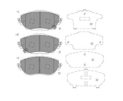 Jeu de 4 plaquettes de frein NIPPON PIECES SERVICES ref. T360A132