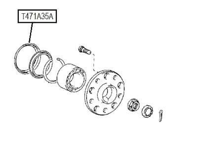 Roulement de roue NIPPON PIECES SERVICES T471A35A