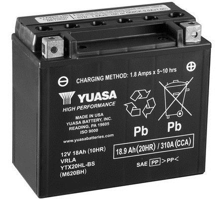 Batterie moto (Batterie 2 roues) YUASA ref. YTX20HL-BS
