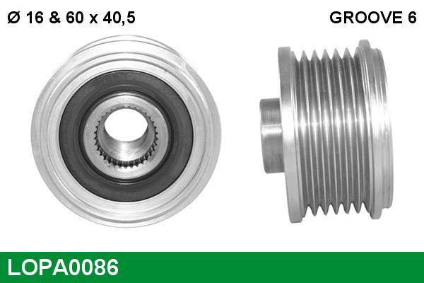 Rueda libre alternador LUCAS ref. LOPA0086